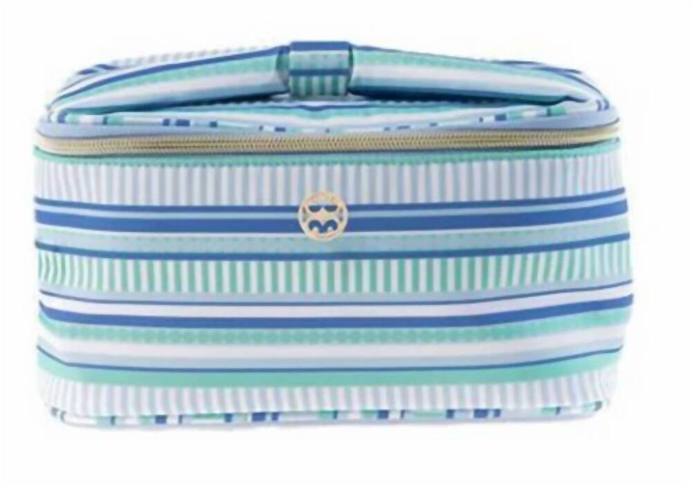 NEW MARY SQUARE women's kiss and make-up bag in simply striped
